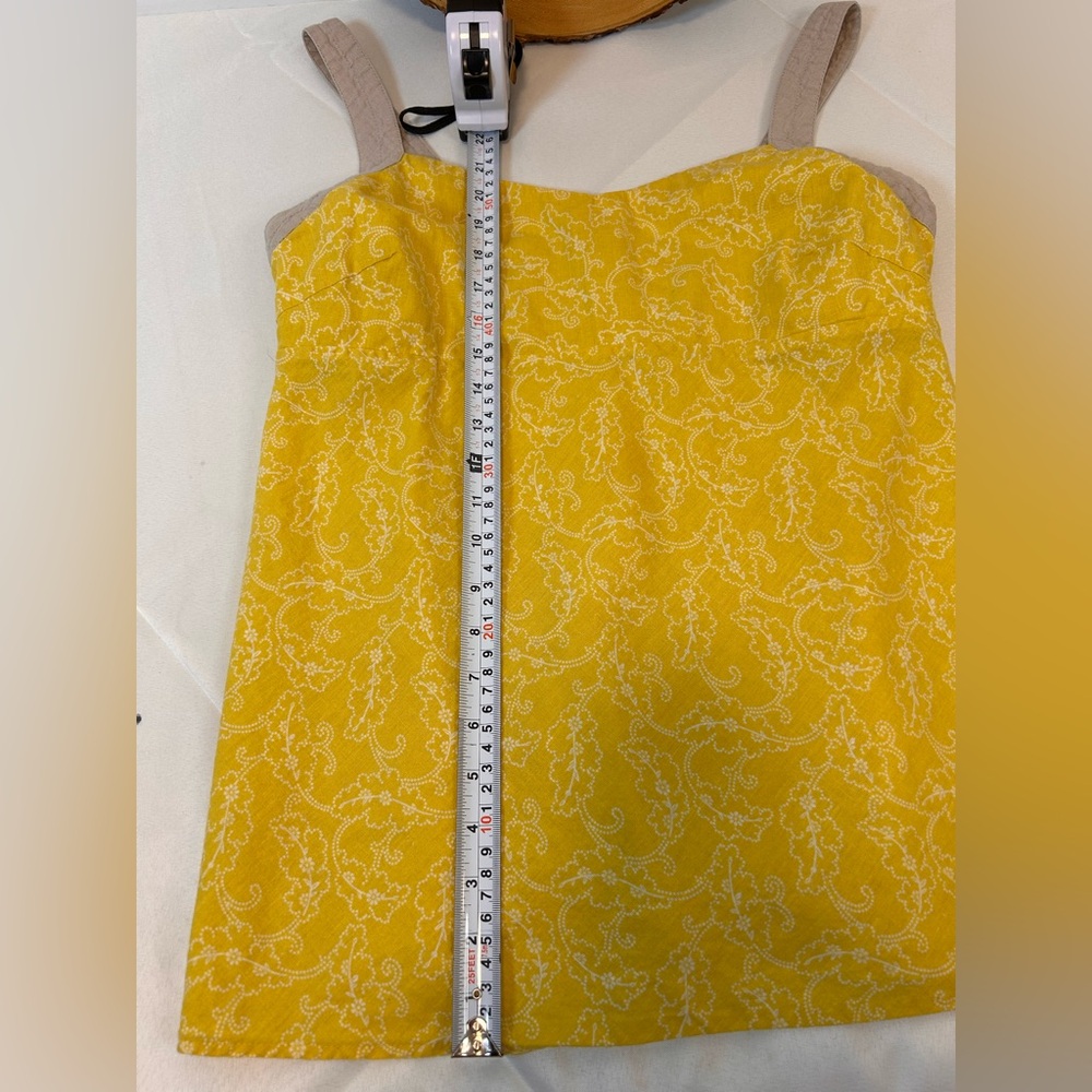 Patagonia W’s Island‎ Hemp Organic Cotton Tank Top Summertime Yellow Women’s 12 - Picture 4 of 7